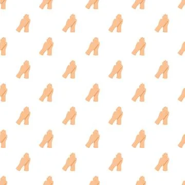 Clapping hands seamless pattern showing appreciation and approval Stock Illustration