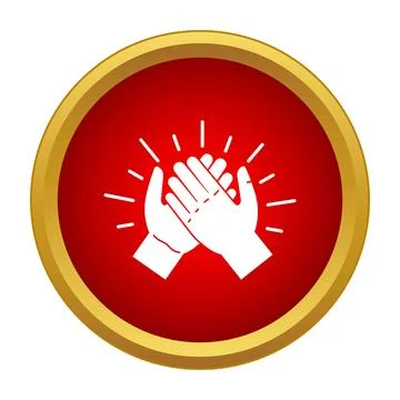 Clapping hands sending applause expressing praise and success Stock Illustration