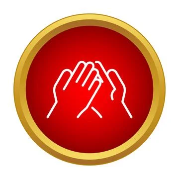 Clapping hands showing applause and celebration icon Stock Illustration