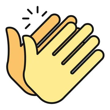Clapping hands showing applause, appreciation, and success icon Stock Illustration