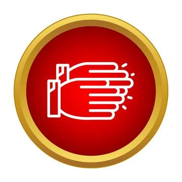 Clapping hands showing applause symbol on red background Stock Illustration