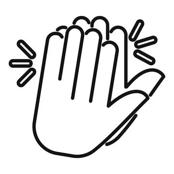 Clapping hands showing approval and appreciation Stock Illustration