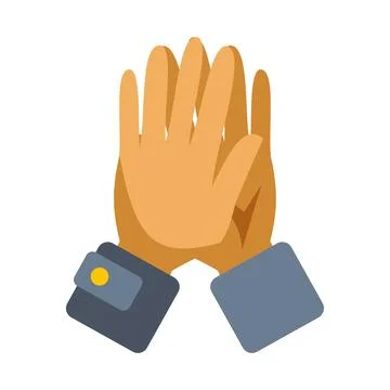 Clapping hands showing success and support for achievement Stock Illustration