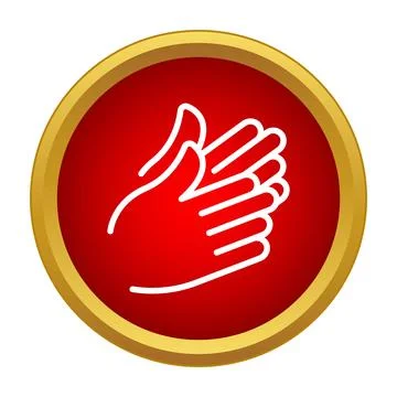 Clapping hands vector icon appreciating success Stock Illustration