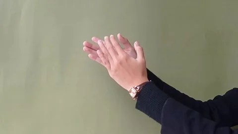 Clapping hands with white background Stock Footage 150665480