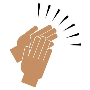 Clapping hands on a white background Stock Illustration