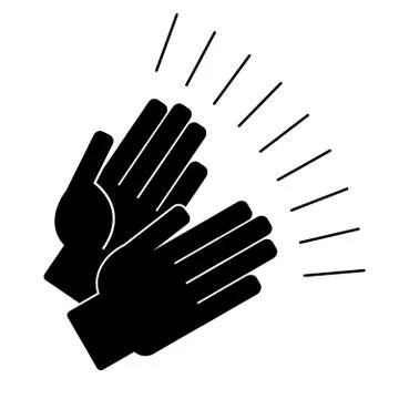 Clapping hands on a white background Stock Illustration