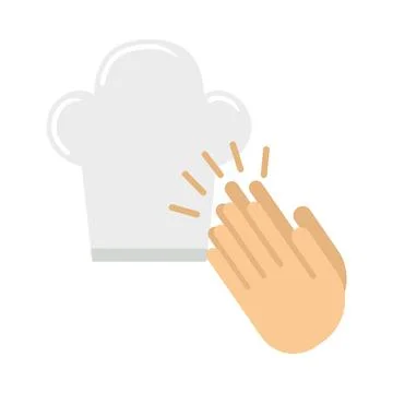 Clapping Palms To Toque Icon Stock Illustration