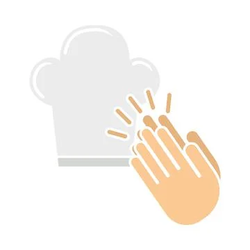 Clapping Palms To Toque Icon Stock Illustration