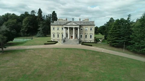 Claremont House front reveal Stock Footage