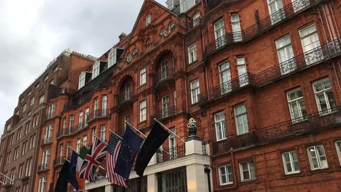 Claridge's Hotel, Mayfair, London, UK Stock Footage