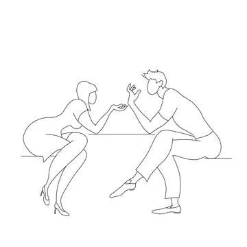 Clarification of relations in a gender couple. 스톡 일러스트