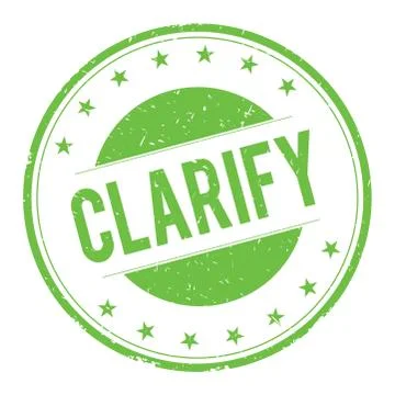 CLARIFY stamp sign Stock Illustration