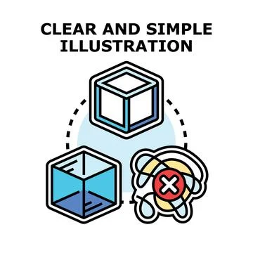 Clarifying complex ideas with transparent simple boxes Stock Illustration