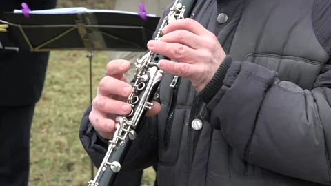 Clarinet and a professional playing it Stock Footage 239714848
