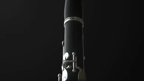 Clarinet on black background close up Stock Footage 82687788