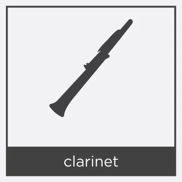 Clarinet icon isolated on white background Stock Illustration