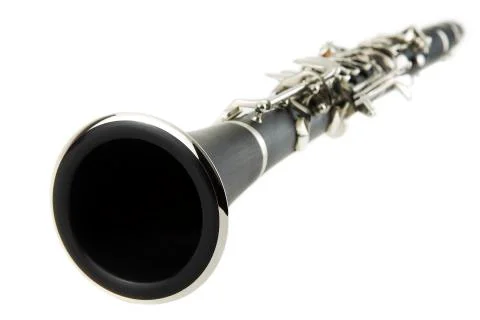 Clarinet in overwhite Stock Photos