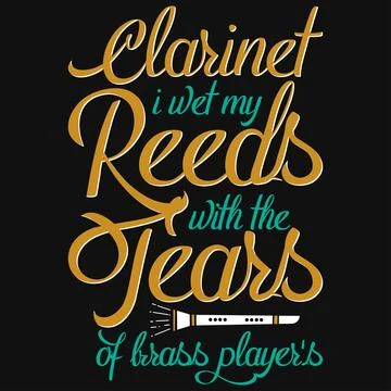 Clarinet typography tshirt design Illustrazione stock