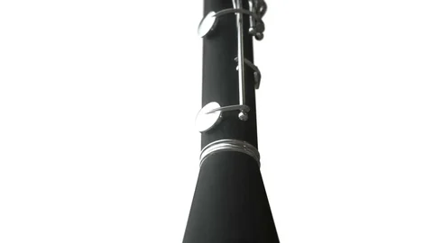 Clarinet on white background close up Stock Footage 82688108