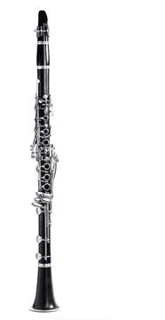 Clarinet on white background Stock Photos