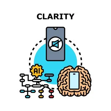 Clarity concept with artificial intelligence and digital detox Stock Illustration