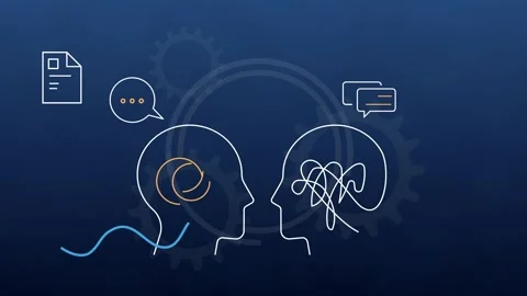 Clarity in Decision Making and Communication  Brainstorming  - Animation Illu Stock Footage 339804559