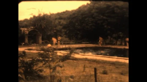 Clark Air Base Swimming Pool 1946 Stock Footage 126851735