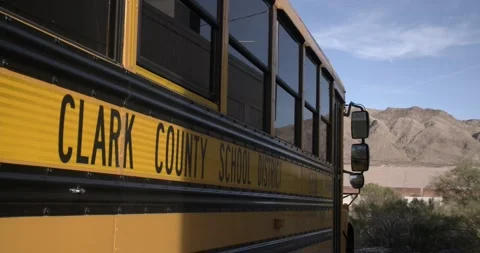 Clark County School District Bus Stock Footage 154331796