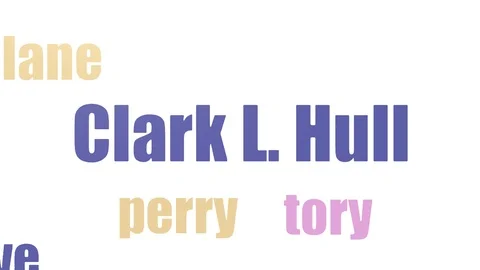 Clark L Hull Tag Cloud Animated Isolated On White Stock Footage 107224880