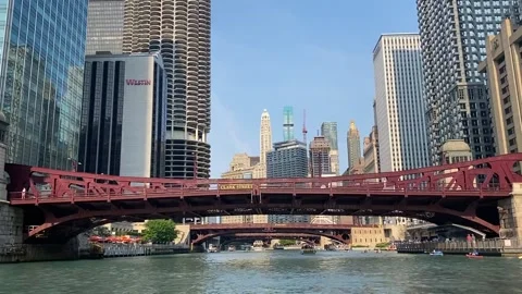 Clark St Bridge 库存影片 230938574