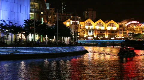 Clarke Quay Stock Footage 584237