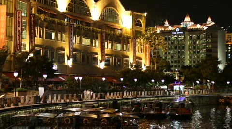 Clarke Quay Stock Footage 609538