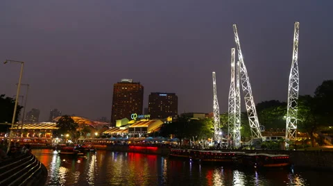 Clarke quay Stock Footage 42460815