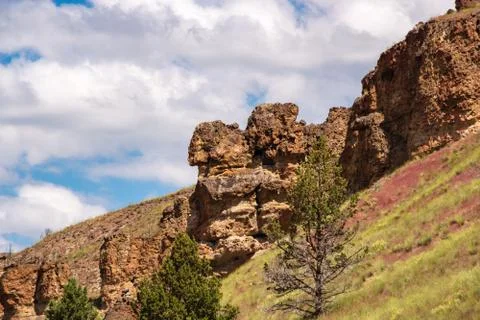 Clarno Unit Rocks Stock Photos