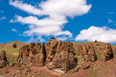 Clarno Unit Rocks Stock Photos