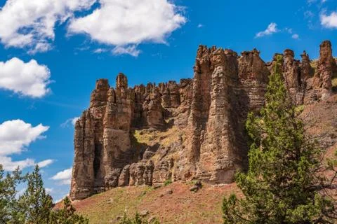 Clarno Unit Rocks Stock Photos