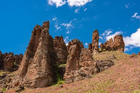 Clarno Unit Rocks Foto stock