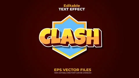 Clash Game Effect EPS Editable Text Effect and font can be changed 스톡 일러스트