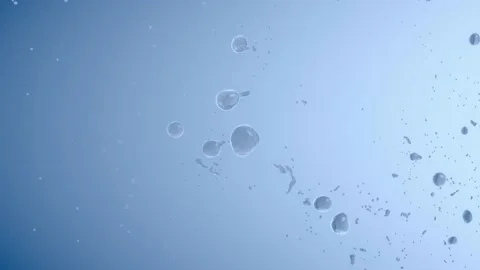 Clash of two drops of water Stock Footage 144102563