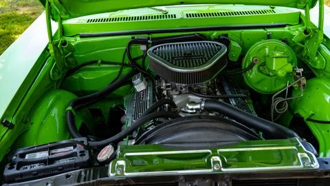 Clasic Car Engine Foto stock