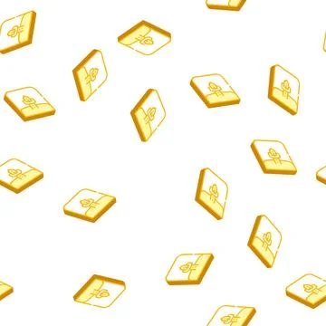 Clasp pocket isometric icon seamless pattern Stockillustratie