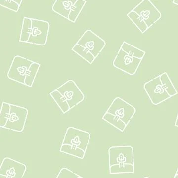 Clasp pocket line vector seamless pattern Stock Illustration