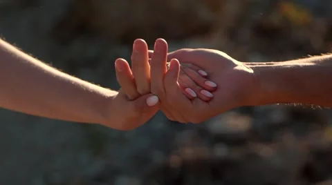 Clasping hand on background Video stock 64017870