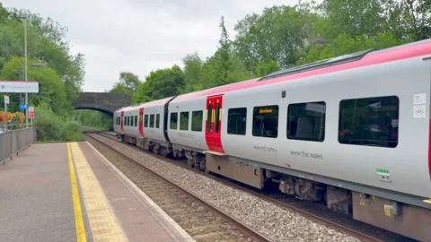 Class 197 passenger train operated by Transport for Wales Stock Footage 311774929
