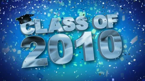 Class of 2010 blue hd 스톡 동영상 624360