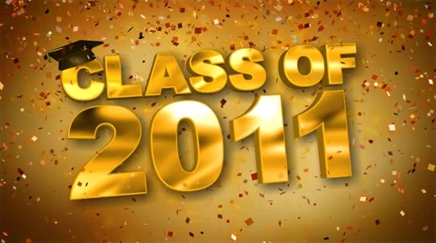 Class of 2011 Confetti Red HD Vídeos de archivo 2103383
