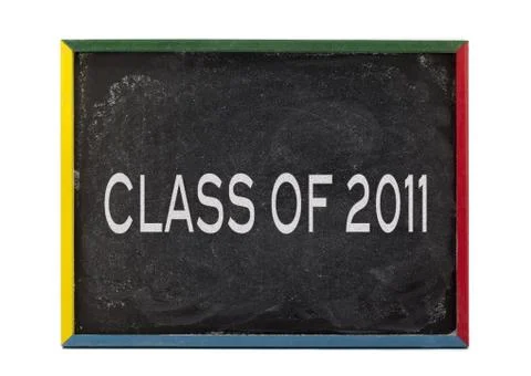 Class of 2011 written on slate board Stock Photos