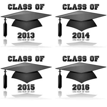 Class of 2013 to 2016 Stock Illustration