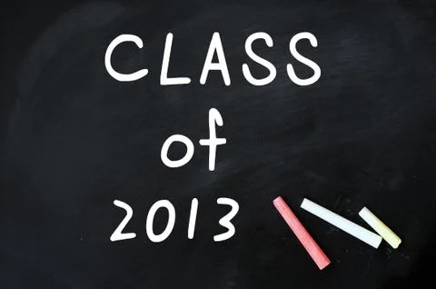 Class of 2013 on a blackboard Stock Photos